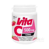 Vitabalans Vita C 500mg + Zinok jahodová príchuť 150tbl