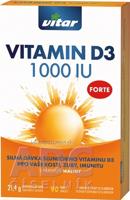 VITAR VITAMIN D3 FORTE 1 000 IU tbl s príchuťou maliny 1x90 ks