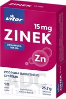 Vitar Zinek 15mg 90 tabliet