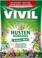 VIVIL BONBONS HUSTEN drops s mentolovo-bylinkovou príchuťou s 23 bylinami, bez cukru 1x60 g