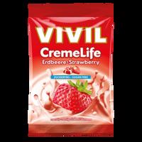 VIVIL Drops so smotanovo jahodovou príchuťou, bez cukru 60 g