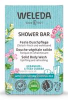 WELEDA SHOWER BAR Aromatické bylinkové mydlo geranium + litsea cubeba, s esenciálnymi olejmi 1x75 g