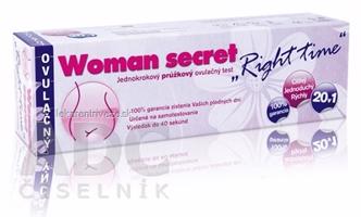 Woman secret RIGHT TIME ovulačný test prúžkový 20v1 (20 prúžkov) 1x20 ks